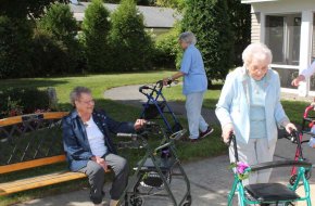 Residents can walk on the path or sit and rest